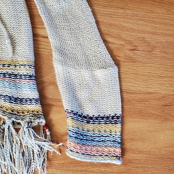 Vintage Havana Knit Hooded Sweater with Fringe - Picture 4 of 9